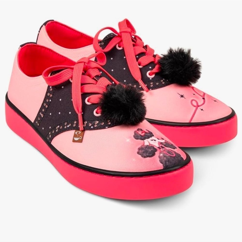 🩵NIB Hot Chocolate Canvas Poodle Perfect Unisex Sneakers Size 8 - Picture 3 of 14